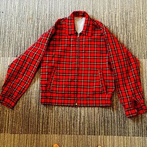 Red plaid, light weight jacket